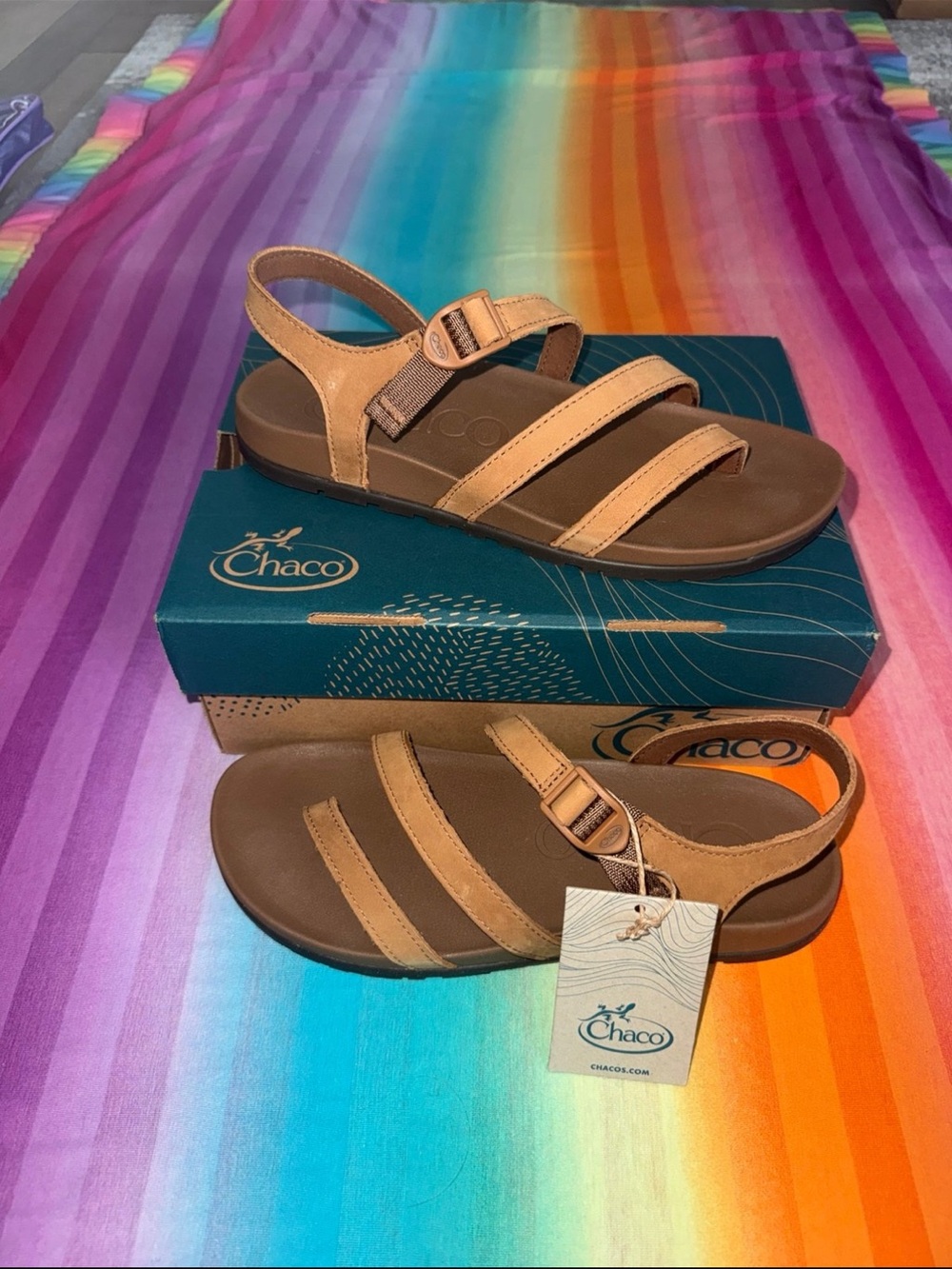Chaco Lowdown Strappy Sandals (Bone Brown)